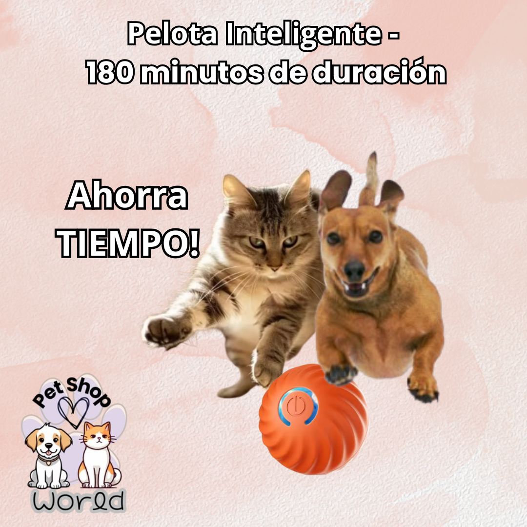 Pelota Inteligente Electrónica Interactiva para Perros y Gatos - Juguete Inteligente con Movimiento Automático y Rebote USB - Smart Electronic Interactive Ball for Dogs and Cats - Intelligent Toy with Automatic Movement and USB Bouncing